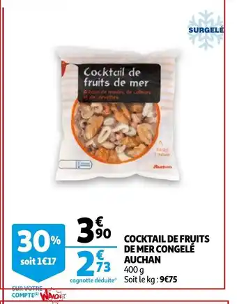 Auchan Cocktail de fruits de mer congelé auchan offre