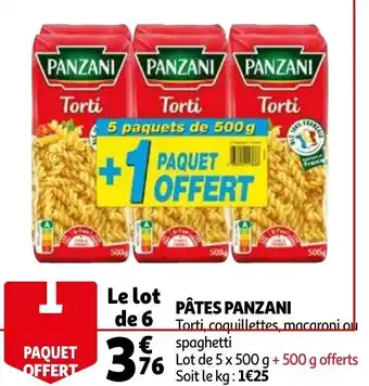 Auchan Pâtes panzani offre