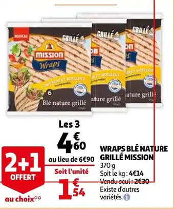 Wraps blé nature grillé mission