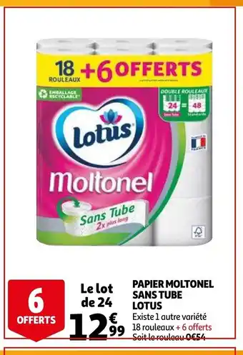 Papier Moltonel Sans Tube Lotus