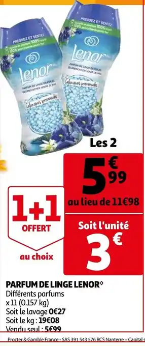 Auchan Parfum de Linge Lenor offre