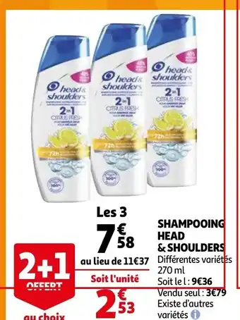 Auchan Shampooing Head & Shoulders offre