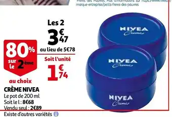 Auchan Crème Nivea offre