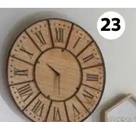 Auchan Horloge Bois Et Métal offre