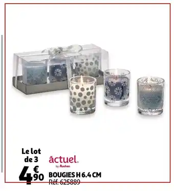 Auchan Bougies H 6.4cm offre