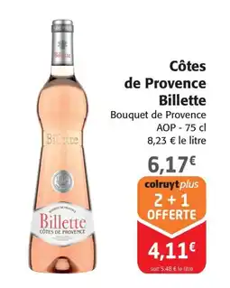 Colruyt Côtes de Provence Billette offre
