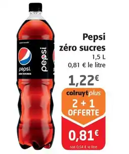 Colruyt Pepsi zéro sucres offre