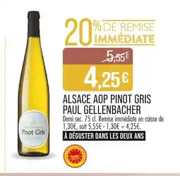 Match PAUL GELLENBACHER ALSACE AOP PINOT GRIS offre