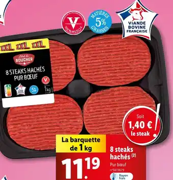 Lidl L'étal du BOUCHER 8 steaks hachés offre