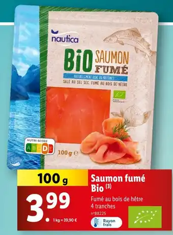 Lidl nautica Saumon fumé Bio offre