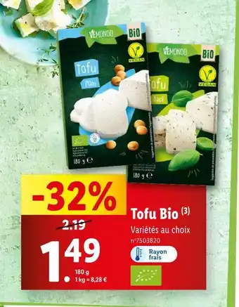 Lidl VEMONDO Tofu Bio offre