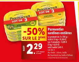 Parmentier sardines entières
