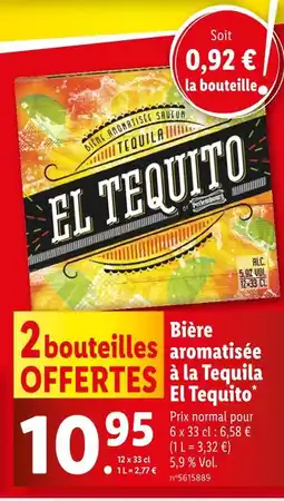 Lidl El Tequito Bière aromatisée à la Tequila offre
