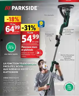 Lidl PARKSIDE Ponceuse murs et plafonds offre