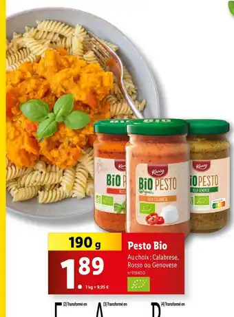 Lidl Kania Pesto Bio offre