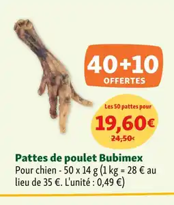Maxi Zoo Bubimex Pattes de poulet offre