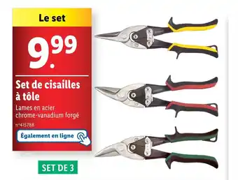 Lidl PARKSIDE Set de cisailles à tôle offre