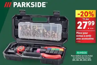 Lidl PARKSIDE Pince pour écrous à sertir avec accessoires offre