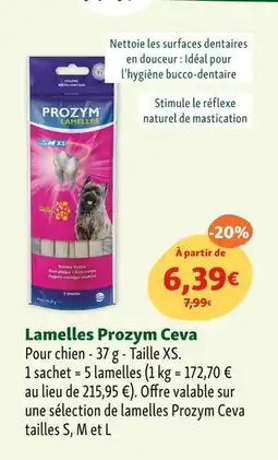 Maxi Zoo Prozym Lamelles Ceva offre