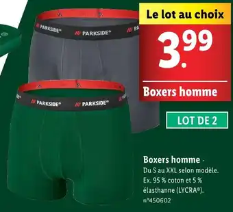 Lidl PARKSIDE Boxers homme offre