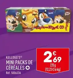 ALDI KELLOGG’S MINI PACKS DE CÉRÉALES offre