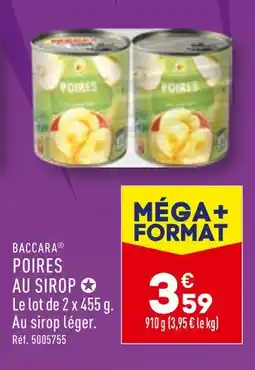 ALDI BACCARA POIRES AU SIROP offre