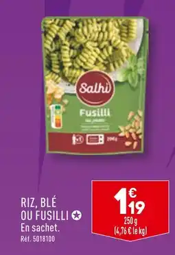 ALDI SALHI RIZ, BLÉ OU FUSILLI offre