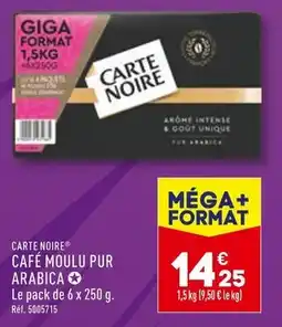 ALDI CARTE NOIRE CAFÉ MOULU PUR ARABICA offre