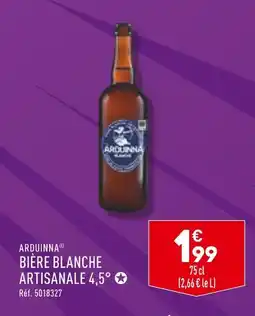ALDI ARDUINNA BIÈRE BLANCHE ARTISANALE 4,5° offre