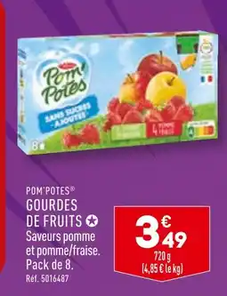 ALDI POM’POTES GOURDES DE FRUITS offre