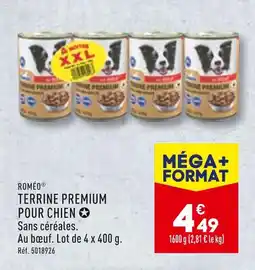 ALDI ROMÉO TERRINE PREMIUM POUR CHIEN offre