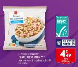 ALDI LA CUISINE DES SAVEURS PENNE AU SAUMON offre