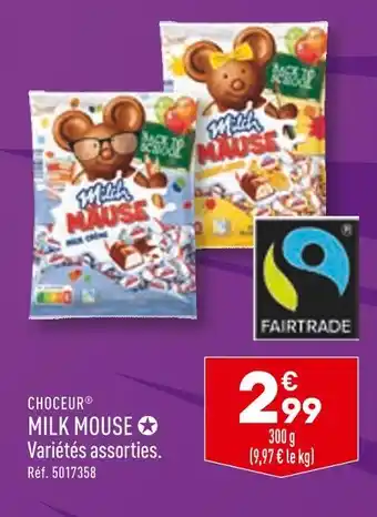 ALDI CHOCEUR MILK MOUSE offre