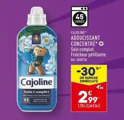 ALDI CAJOLINE ADOUCISSANT CONCENTRÉ offre