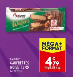 ALDI BALCONI GAUFRETTES NOISETTE offre