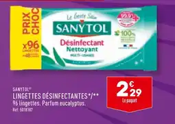 ALDI SANYTOL LINGETTES DÉSINFECTANTES offre