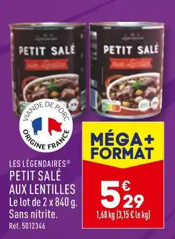 ALDI LES LÉGENDAIRES PETIT SALÉ AUX LENTILLES offre