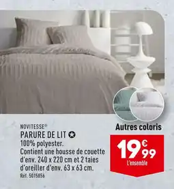 ALDI NOVITESSE PARURE DE LIT offre