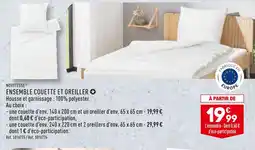 ALDI NOVITESSE ENSEMBLE COUETTE ET OREILLER offre