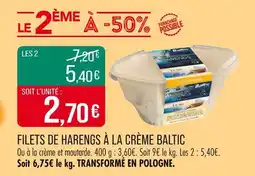 Match BALTIC FILETS DE HARENGS À LA CRÈME offre