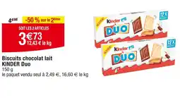 Cora x Carrefour KINDER Biscuits chocolat lait offre