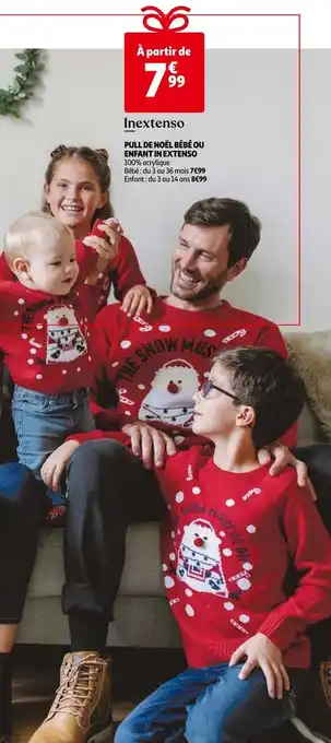 Auchan Pull de Noël Bébé Ou Enfant In Extenso offre