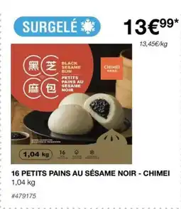 Costco 16 PETITS PAINS AU SÉSAME NOIR - CHIMEI offre