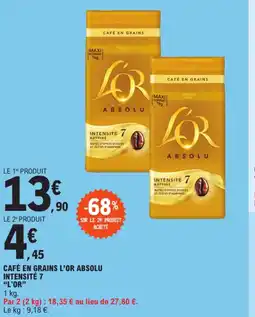 E.Leclerc Express Café en grains l'or absolu intensité 7 "L'OR" offre