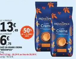 E.Leclerc Express Café en grains crema "MÖVENPICK" offre