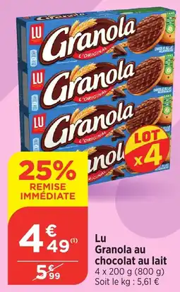 Lu Granola au chocolat au lait