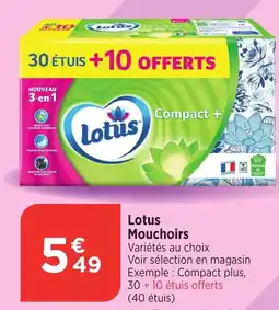 Bi1 Lotus Mouchoirs offre