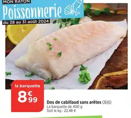 Bi1 Dos de cabillaud sans arêtes offre