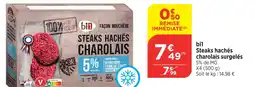 Bi1 bil Steaks hachés charolais surgelés offre