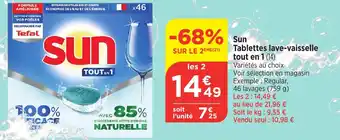 Bi1 Sun Tablettes lave-vaisselle tout en 1 offre